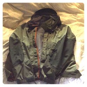Marmot Hooded Rain Coat Jacket Men’s L Olive Green